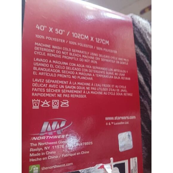 Star wars throw blanket new with tags Ray/ bb8 Disney - Picture 3 of 3